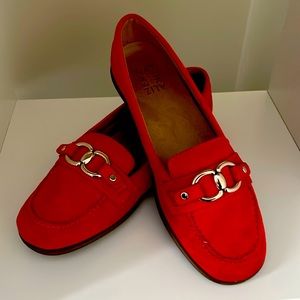 Orange suede loafer from Naturilizer